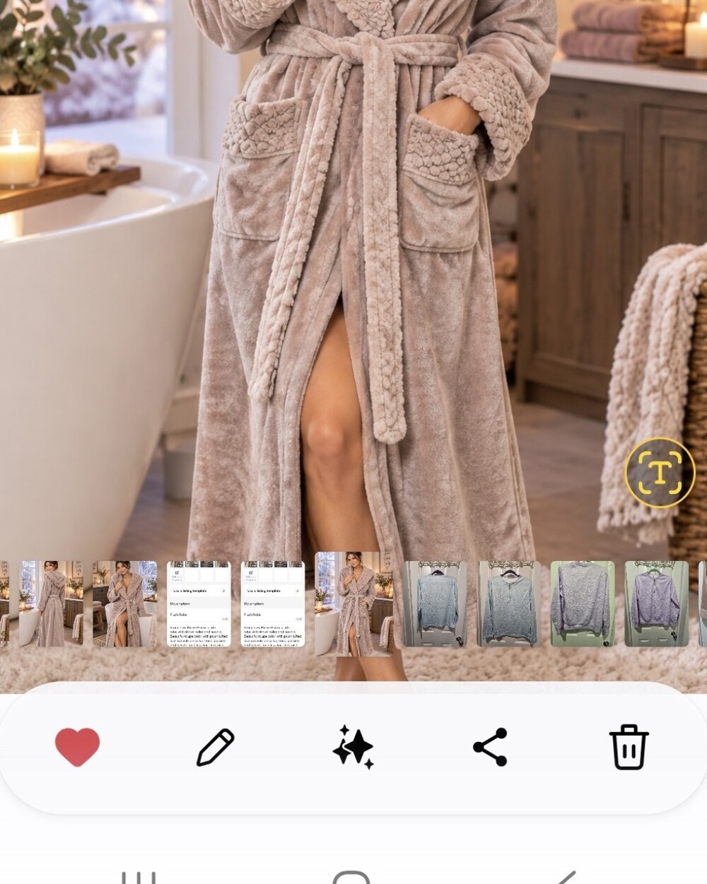 Cozy Taupe Plush Women's Robe with Sherpa Trim